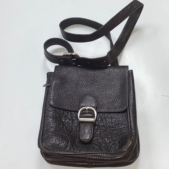 GENUINE 💯 LEATHER EDDIE BAUER 4453294 WOMEN CROSSBODY BAG - Picture 1 of 16